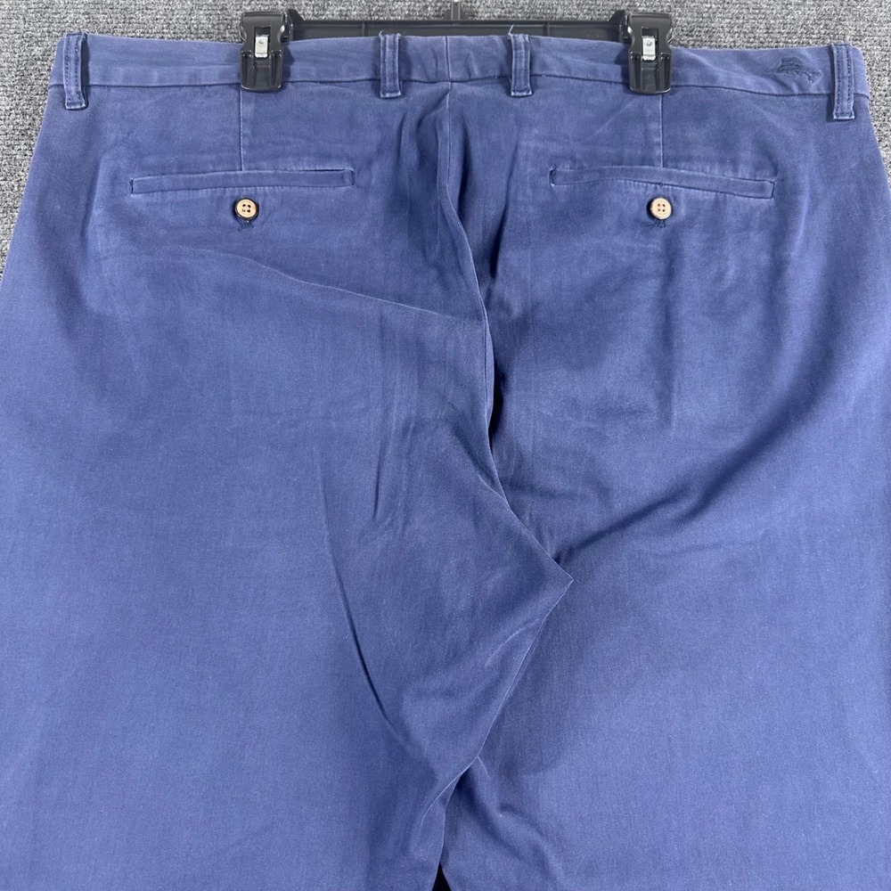 Tommy Bahama Chino Pants Mens 42x30 Navy Blue Boracay Cotton Blend Casual Golf - Picture 13 of 16